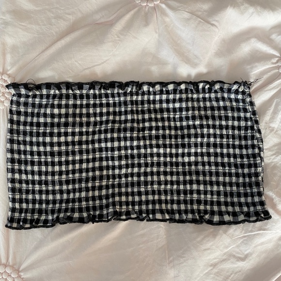 Charlotte Russe Checkered Bandeau/Crop